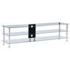 vidaXL Stativ TV, transparent, 150x40x40 cm, sticlă securizată