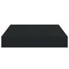 vidaXL Raft de perete suspendat, negru, 23x23,5x3,8 cm, MDF