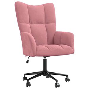 vidaXL Scaun de relaxare, roz, catifea
