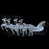 vidaXL Decorațiune de Crăciun cu reni&sanie 100 LED-uri alb exterior