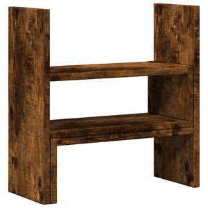 vidaXL Organizator birou, stejar fumuriu, 40x17x41 cm, lemn prelucrat