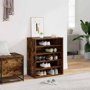 vidaXL Pantofar, stejar fumuriu, 60x35x70 cm, lemn prelucrat