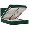 vidaXL Cadru de pat otoman cu saltele, catifea verde &icirc;nchis 140x190cm