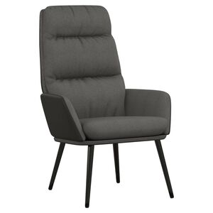 vidaXL Scaun de relaxare, gri &icirc;nchis, material textil