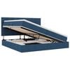 vidaXL Pat cu saltea și spațiu de depozitare albastru 200 x 200 cm