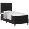 vidaXL Pat cu arcuri cu headboard Negru 100 x 200 cm Catifea