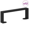 vidaXL Picioare de mobilă 12 buc. Negru 281 x 40,5 x 100 mm Fier