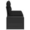 vidaXL Canapea de grădină Negru 123 x 62 x 69cm poliratan
