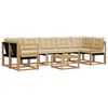 vidaXL Set de canapele de exterior cu pernă 8 pcs Alb și Bej