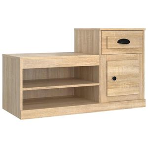 vidaXL Pantofar, stejar sonoma, 100x42x60 cm, lemn prelucrat