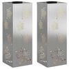 vidaXL Lumină LED Solară pentru Alei 2 buc. Alb cald 18 x 18 x 50 cm