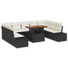 vidaXL Set de canapele pentru grădină 10 buc. Negru Rattan poli