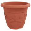 vidaXL Ghiveci rotund pentru flori 24 pcs Roșu cărămidă &Oslash; 26 x 21.5 cm