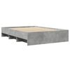 vidaXL Cadru de pat, gri beton, 120x190 cm, lemn prelucrat