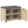 vidaXL Bancă pentru hol cu pernă Simplu Stejar Sonoma 60 x 38 x 46 cm