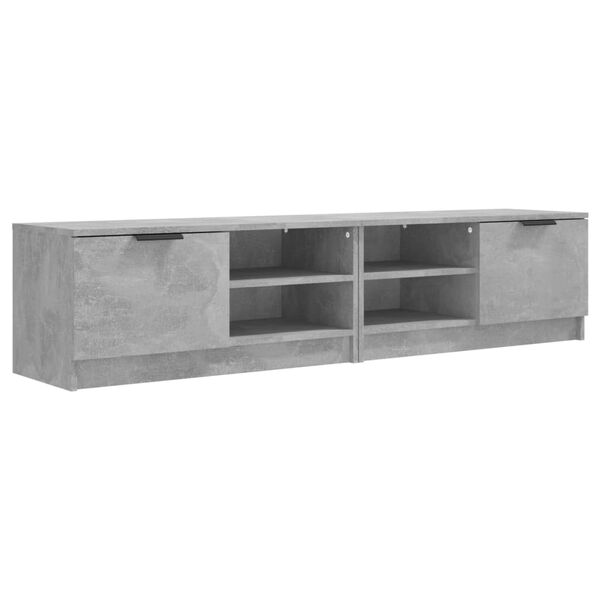 vidaXL Comodă TV, 2 buc., gri beton, 80x35x36,5 cm, lemn prelucrat