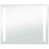 vidaXL Oglindă cu LED de perete pentru baie, 80 x 60 cm