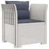 vidaXL Fotoliu cu 1 Loc cu Perne Aspect Rattan PP Alb