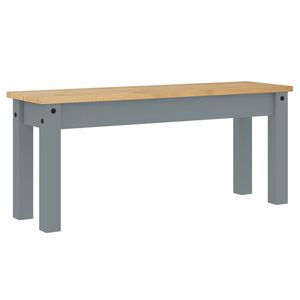 vidaXL Banchetă de bucătărie PANAMA, gri, 105x30x45 cm, lemn masiv pin