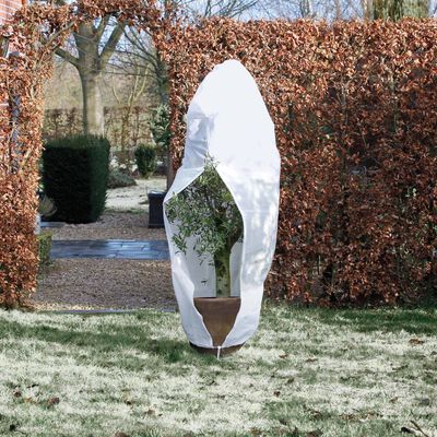 Nature Husă anti-îngheț din fleece cu fermoar alb 2,5x2x2 m, 70 g/m²