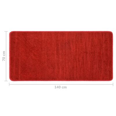 vidaXL Covoare de pat lățoase, 3 buc., roșu, fibră înaltă