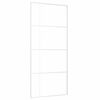 vidaXL Ușă glisantă, alb, 90x205 cm, sticlă ESG și aluminiu