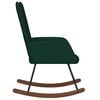 vidaXL Scaun balansoar, verde &icirc;nchis, catifea