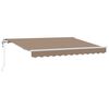 vidaXL Copertină retractabilă Gri taupe 3,5 x 2 m țesătură