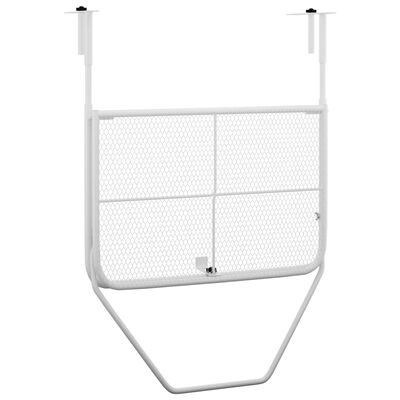vidaXL Masă de balcon, alb, 60x40 cm, oțel