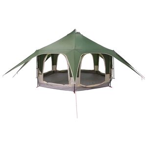 vidaXL Cort de Familie Verde 5 persoane Poliester 185T cu acoperire PU