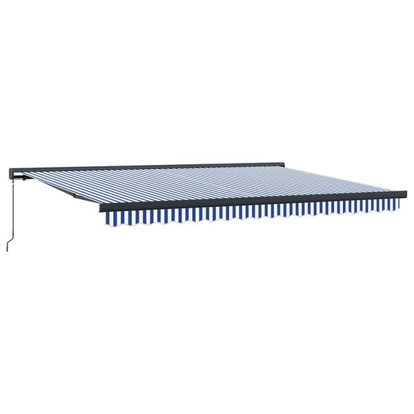 vidaXL Cortina Retractabilă Albastru și Alb 400 &times; 300 cm