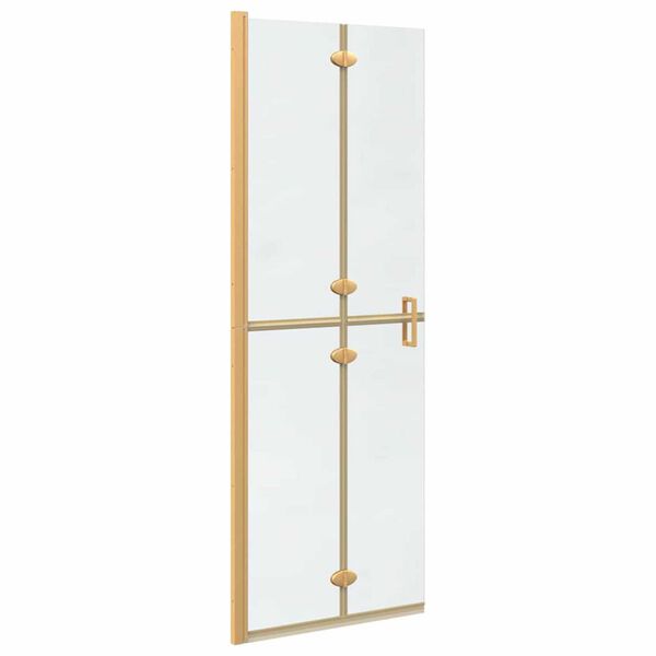 vidaXL Perete de duș Walk-in Manual auriu și transparent 70 x 190 cm