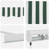 vidaXL Cortina Retractabilă Verde și alb 300 x 250 cm Stofă și Metal