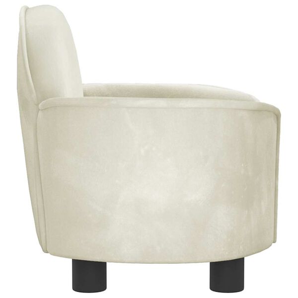 vidaXL Pat de câini, crem, 66x40x45 cm, catifea