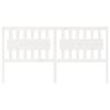 vidaXL Tăblie de pat, alb, 185,5x4x100 cm, lemn masiv de pin