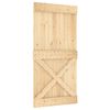 vidaXL Ușă glisantă NARVIK Natural și Negru 100 x 210 cm (213,5 cm)