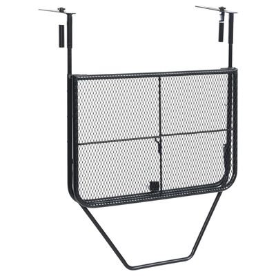 vidaXL Masă de balcon, negru, 60x40 cm, oțel