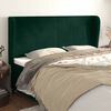 vidaXL Tăblie pat cu aripioare verde &icirc;nchis 183x23x118/128 cm catifea