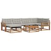 vidaXL Set de canapele de exterior 7 pcs Gri natural și deschis