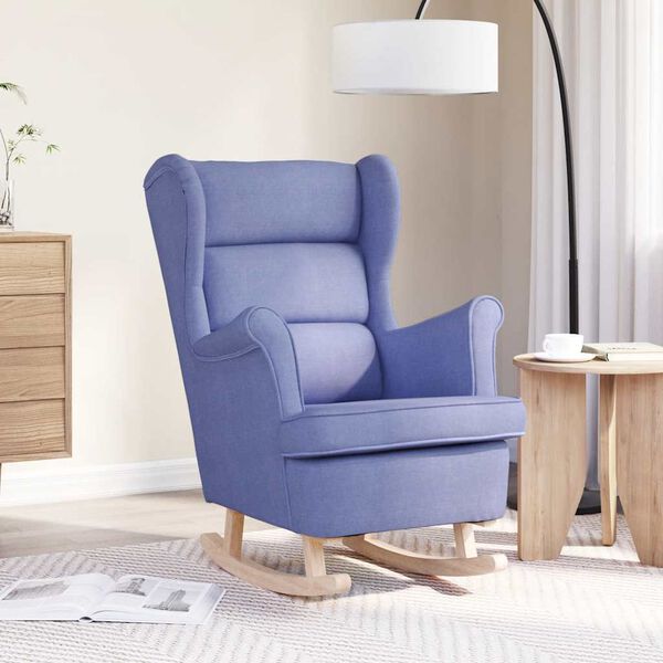 vidaXL Scaun balansoar, jeans albastru, 74x90x102 cm, material textil