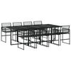 vidaXL Set mobilier de grădină, 9 piese, poliratan