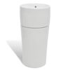 Chiuvetă baie cu suport, orificiu robinet/preaplin,rotund,ceramică,alb