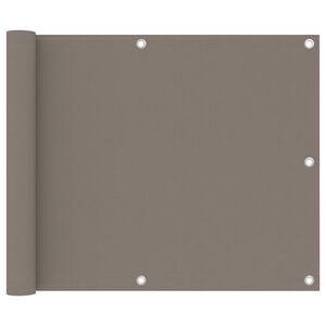 vidaXL Paravan de balcon, gri taupe, 75x300 cm, țesătură Oxford