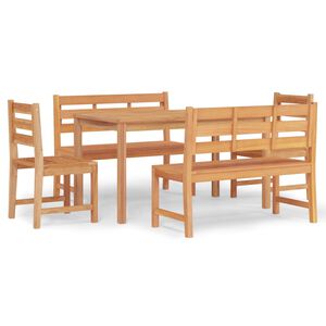 vidaXL Set de sufragerie de grădină, lemn masiv de tec, 5 piese