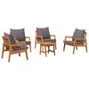 vidaXL Set bistro 5 buc. Maro Lemn Solid de Acacia