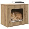vidaXL Casa pentru pisici Stejar artizanal 51 x 30 x 42 cm