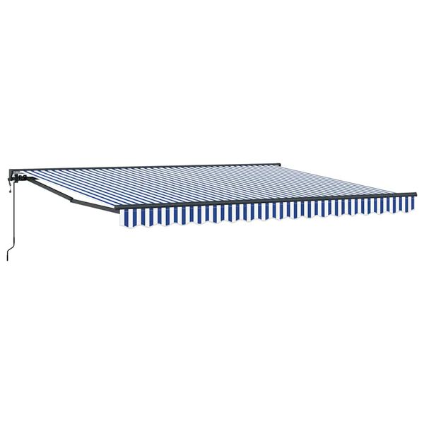 vidaXL Cortina Retractabilă Albastru și Alb 400 &times; 300 cm