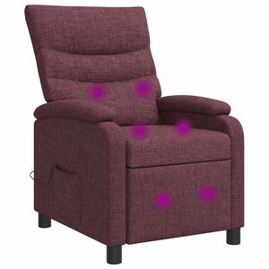 vidaXL Reclinabil cu masaj Violet Țesătură