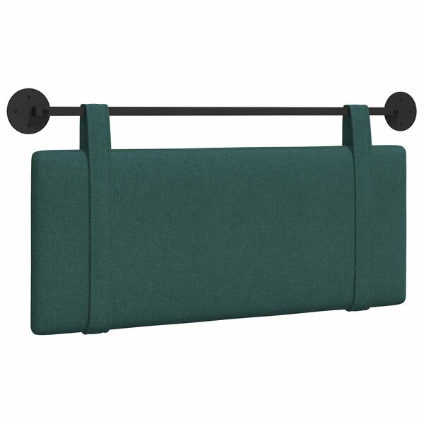 vidaXL Cap de pat suspendat Verde &icirc;nchis 110 x 55 x 5 cm țesătură