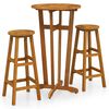 vidaXL Set mobilier de bar, 3 piese, lemn masiv de acacia
